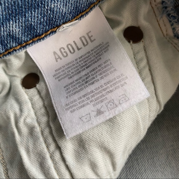 AGOLDE Nico Headlines Raw Hem Distressed Jeans 31 NEW - Picture 6 of 10
